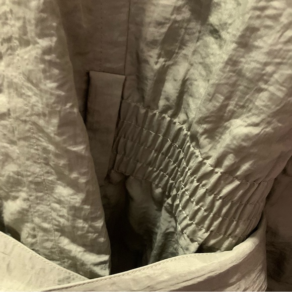 J. Jill Jackets & Coats Jjill Silver Sage Nylon Lined Short Belted